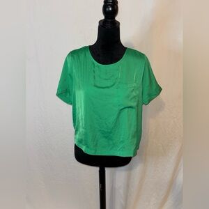 NWT Pleione Vibrant Green Blouse
